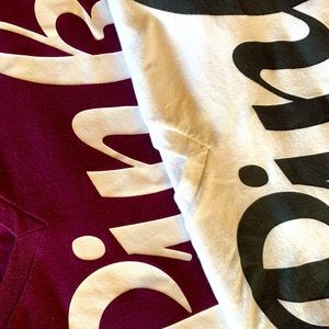 PINK by Victoria’s Secret. 2 T-shirts new w/o tags.1 maroon & 1 white.Size S/P.